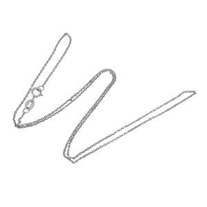 Vintage Sterling Silver 925 1.2mm Cable Chain Necklace 18"